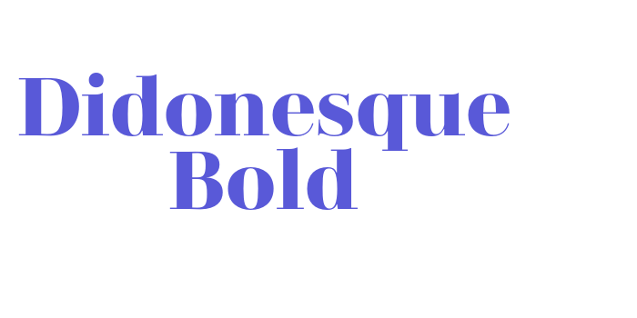 Didonesque Bold Font Download