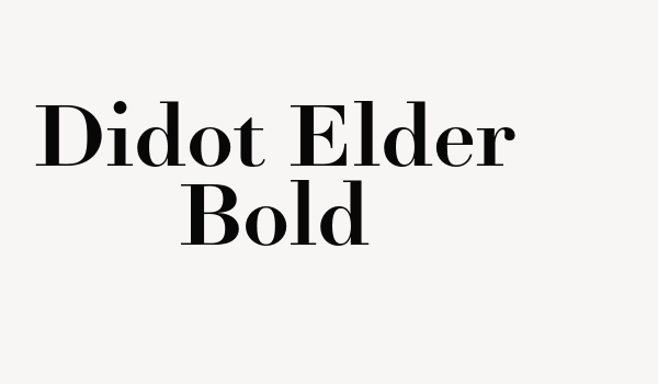 Didot Elder Bold Font