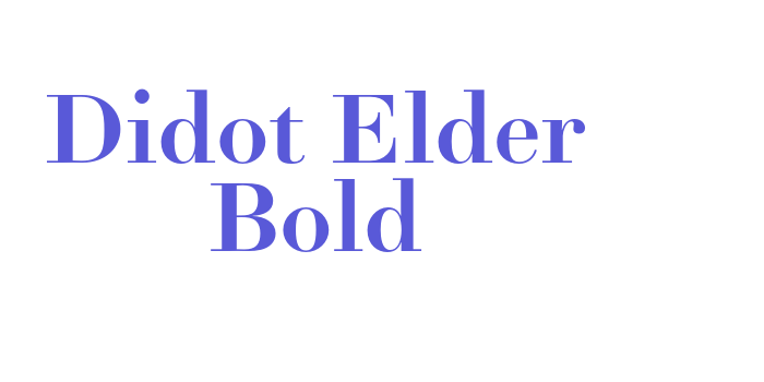 Didot Elder Bold Font Download