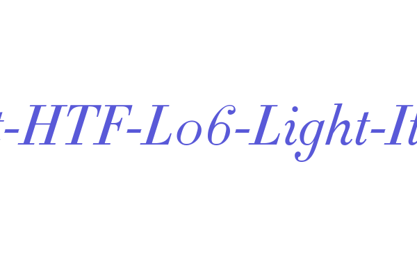 Didot-HTF-L06-Light-Ital Font