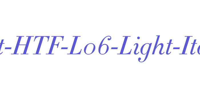 Didot-HTF-L06-Light-Ital Font Download