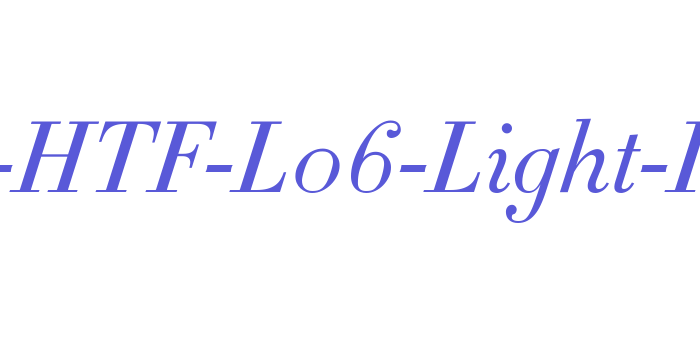 Didot-HTF-L06-Light-Ital Font