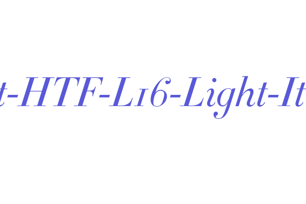 Didot-HTF-L16-Light-Ital Font