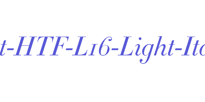 Didot-HTF-L16-Light-Ital Font Download