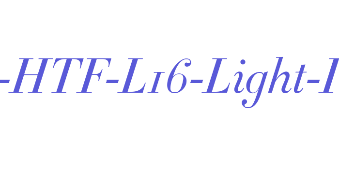 Didot-HTF-L16-Light-Ital Font