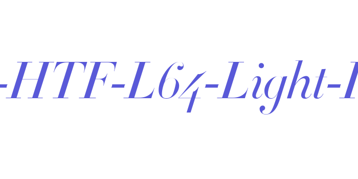 Didot-HTF-L64-Light-Ital Font