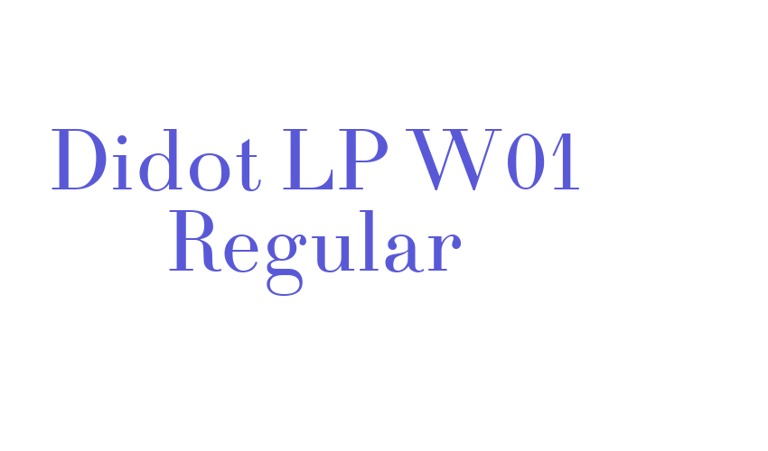 Didot LP W01 Regular Font Download