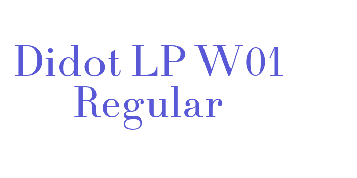 Didot LP W01 Regular Font Download