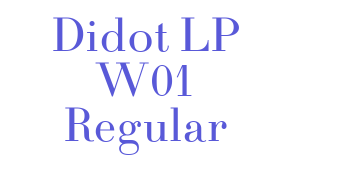 Didot LP W01 Regular Font