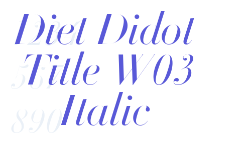 Diet Didot Title W03 Italic Font Download