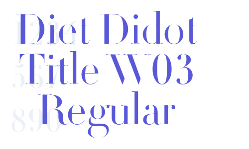 Diet Didot Title W03 Regular Font Download