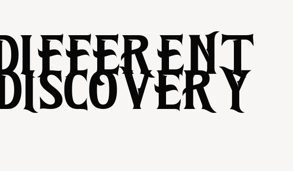 Different Discovery Font