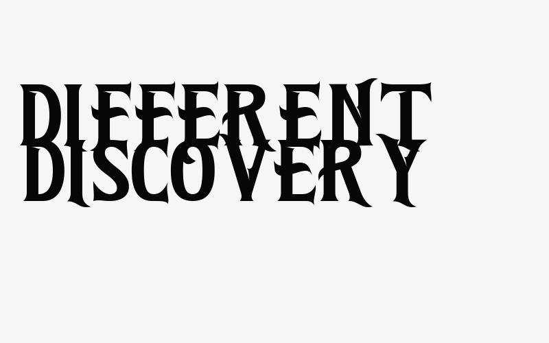 Different Discovery Font