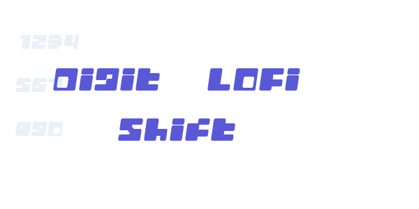 Digit   LoFi Shift font free