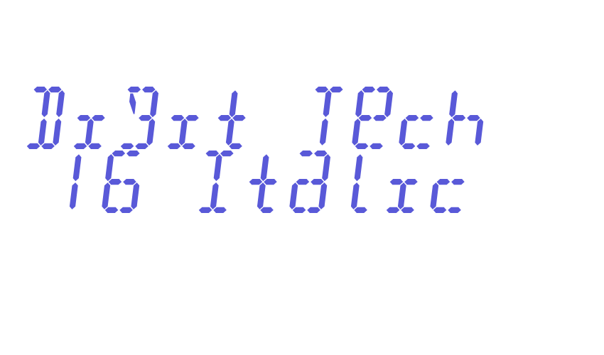 Digit Tech 16 Italic Font Download