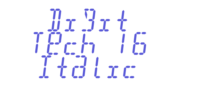 Digit Tech 16 Italic Font Download