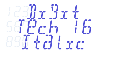 Digit Tech 16 Italic-font-download