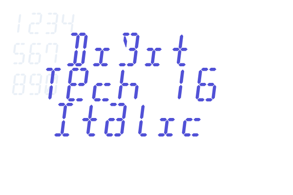 Digit Tech 16 Italic