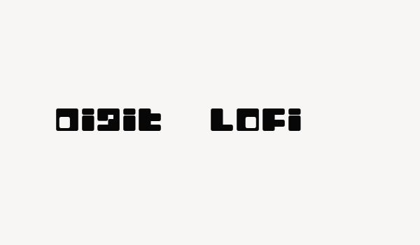 Digit   LoFi Font