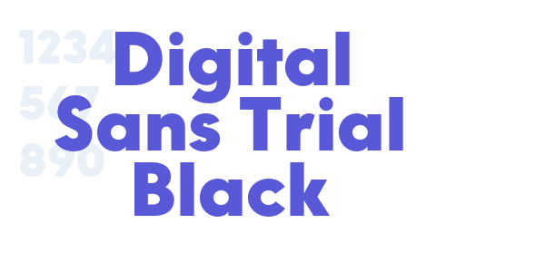 Digital Sans Trial Black font free