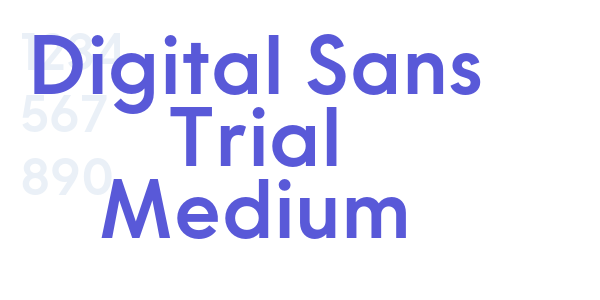 Digital Sans Trial Medium font free