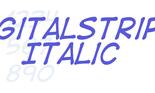 DigitalStrip  Italic Font Download