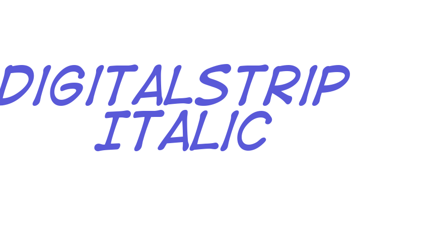 DigitalStrip  Italic Font