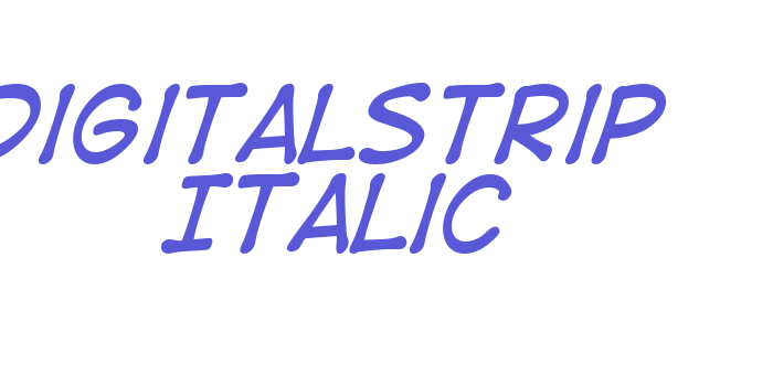 DigitalStrip  Italic Font Download