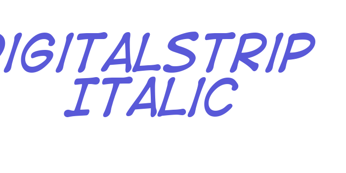 DigitalStrip  Italic Font