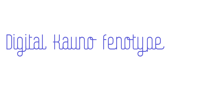 Digital Kauno fenotype Font