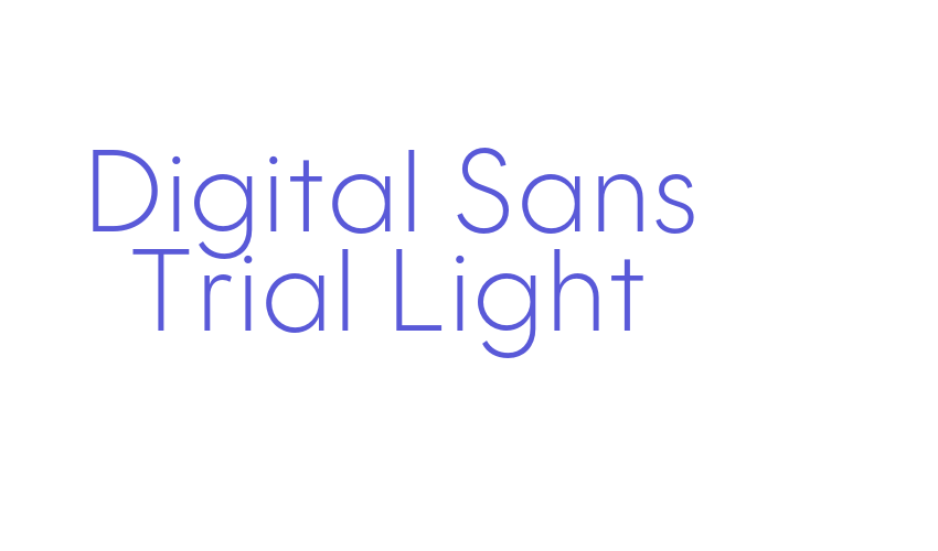 Digital Sans Trial Light Font Download