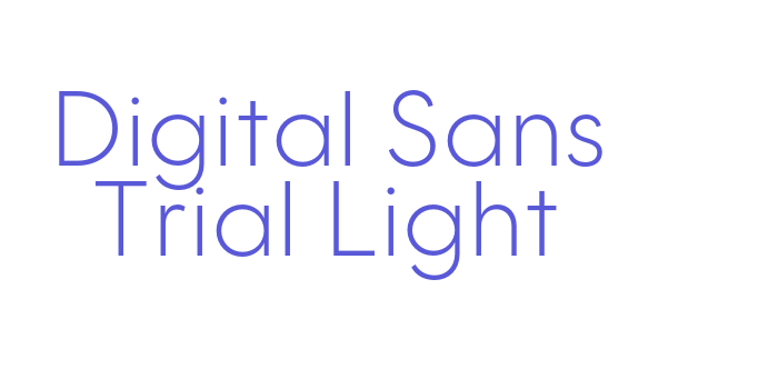 Digital Sans Trial Light Font Download