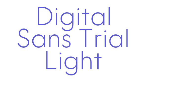 Digital Sans Trial Light Font