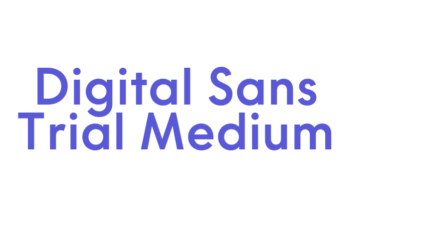 Digital Sans Trial Medium Font Download