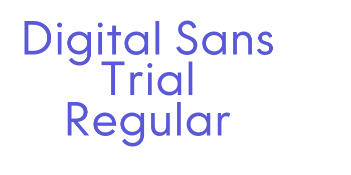 Digital Sans Trial Regular Font Download