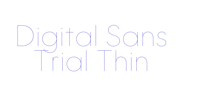 Digital Sans Trial Thin Font Download