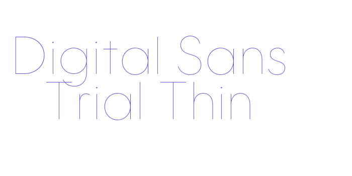 Digital Sans Trial Thin Font