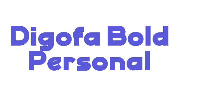 Digofa Bold Personal Font Download