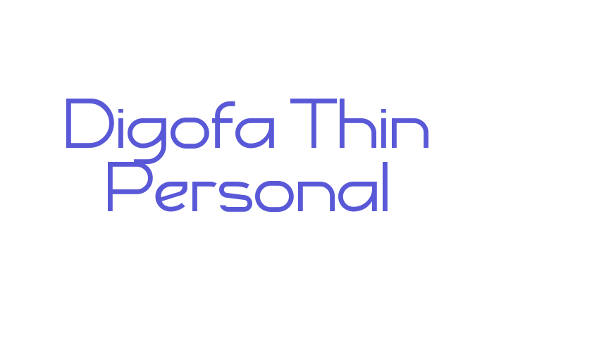 Digofa Thin Personal Font Download