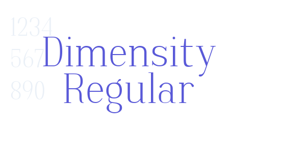 Dimensity Regular font