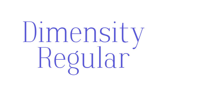 Dimensity Regular Font