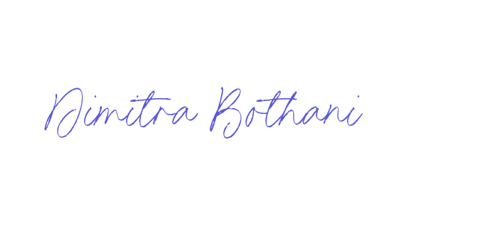 Dimitra Bothani Font Download