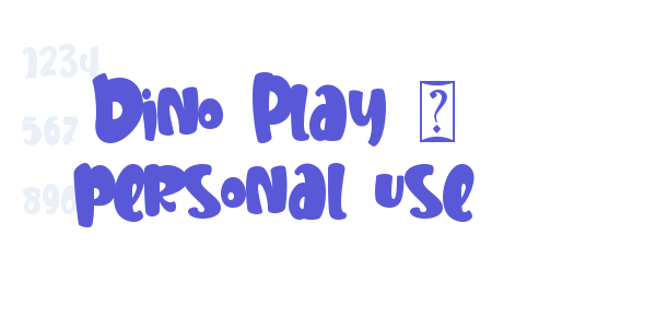 Dino Play – personal use font free