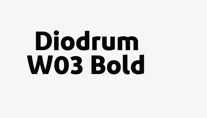 Diodrum W03 Bold font download