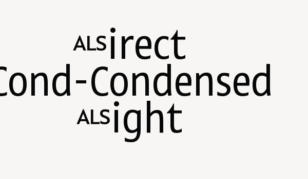 Direct Cond-Condensed Light Font