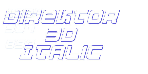 Direktor 3D Italic font free