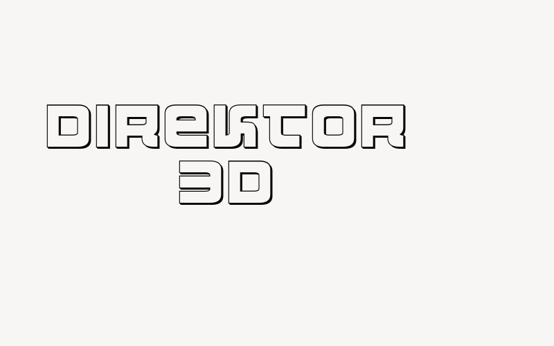 Direktor 3D Font