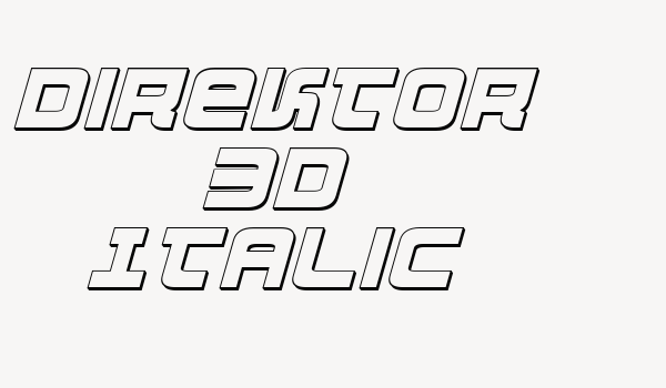 Direktor 3D Italic Font