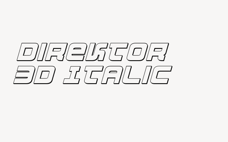 Direktor 3D Italic Font