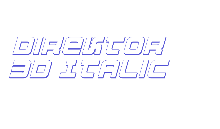 Direktor 3D Italic Font